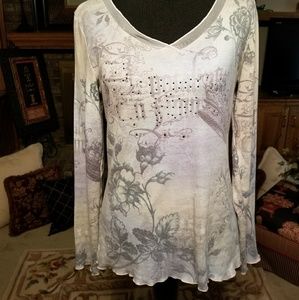 Long sleeve sparkle tee